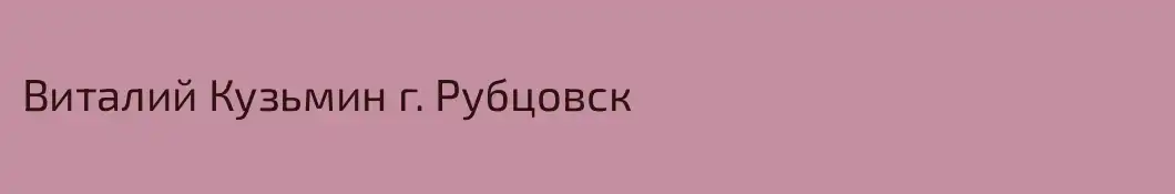 Виталий Кузьмин г. Рубцовск